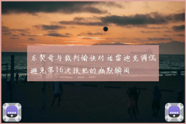 东契奇与裁判愉快对话雷迪克调侃避免第16次技犯的幽默瞬间
